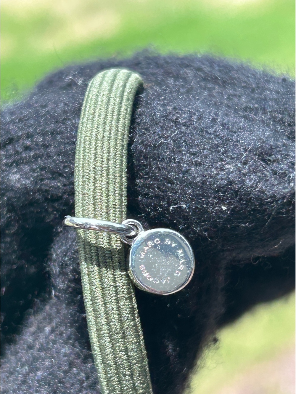 Marc by Marc Jacobs Olive Green Elastic Bracelet with Green Charm - Picture 6 of 9